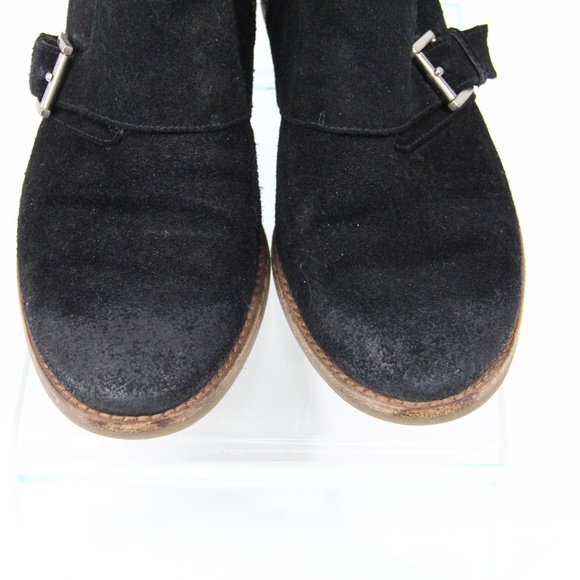 Michael Kors Boots sz 6.5 Women Double Monk Strap Booties Black Shoes - Picture 6 of 12